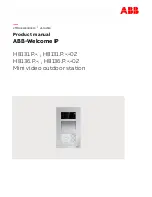 Preview for 1 page of ABB Welcome IP H8131.P. Series Product Manual