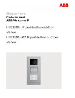 Предварительный просмотр 1 страницы ABB Welcome IP H81381P Series Product Manual