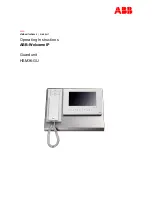 Предварительный просмотр 1 страницы ABB Welcome IP HSM36-GU Operating Instructions Manual