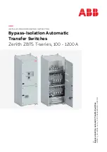 Preview for 1 page of ABB Zenith ZBTS T Series Installation And Operating Instruction