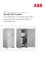 Preview for 1 page of ABB Zenith ZTG T Series Operation, Maintenance, And Installation Manual