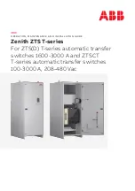 Preview for 1 page of ABB Zenith ZTS T Series Operation, Maintenance, And Installation Manual