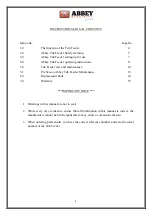 Preview for 3 page of Abbey Machinery VF1500T Maintenance, Operating Instructions And Spare Parts Lists