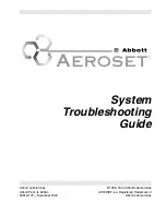 Abbott AEROSET Troubleshooting Manual предпросмотр