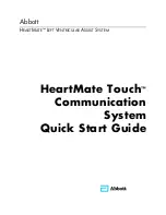 Предварительный просмотр 1 страницы Abbott HeartMate Touch Quick Start Manual