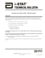 Предварительный просмотр 1 страницы Abbott i-STAT Technical Bulletin