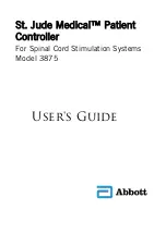 Предварительный просмотр 1 страницы Abbott St. Jude Medical Patient Controller 3875 User Manual