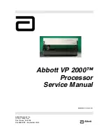Preview for 1 page of Abbott VP 2000 Processor Service Manual