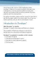 Preview for 3 page of AbbVie Duodopa Patient Pocket Manual