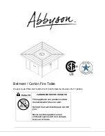 Предварительный просмотр 1 страницы Abbyson Belmont Fire Table Assembly Instructions Manual