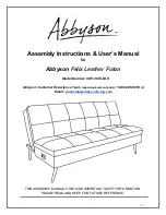 Preview for 1 page of Abbyson Felix Leather Futon SHF-0005-BLK Assembly Instructions & User Manual