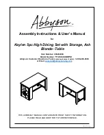 Abbyson Kaylen Assembly Instructions & User Manual preview