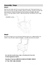 Предварительный просмотр 2 страницы Abbyson Lauren Nailhead Trim Armchair HS-SF-155 Assembly Instructions