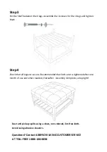 Preview for 3 page of Abbyson Square Coffee Table Ottoman Assembly Instructions