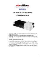 ABC Office foil1200 Operating Instructions preview