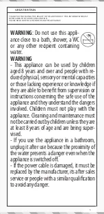 Preview for 5 page of abc beauty in the air BA1701 Instructions For Use Manual