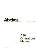 Предварительный просмотр 1 страницы Abekas A60 Operation Manual