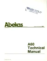 Preview for 1 page of Abekas A60 Technical Manual