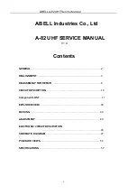 Preview for 2 page of Abell A-82 Service Manual