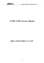 Abell A720T Service Manual preview