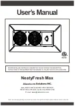 Abestorm NeatyFresh Max User Manual предпросмотр