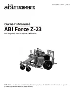 ABI Attachments ABI Force Z-23 Owner'S Manual preview