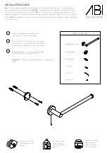 Предварительный просмотр 2 страницы abi ELYSIAN MULTIPURPOSE HOLDER Installation Manual