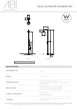 abi SOLA OUTDOOR SHOWER SET Installation Manual предпросмотр