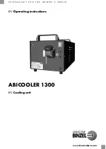 Abicor Binzel ABICOOLER 1300 Operating Instructions Manual preview