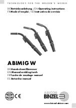 Abicor Binzel ABIMIG 452DW Operating Instructions Manual предпросмотр