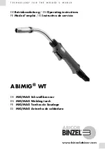 Abicor Binzel ABIMIG WT Operating Instructions Manual preview