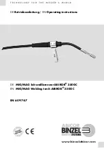 Abicor Binzel ABIROB 350GC Operating Instructions Manual preview