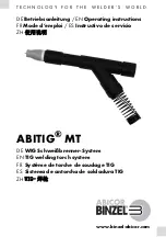 Предварительный просмотр 1 страницы Abicor Binzel ABITIG MT 200W Operating Instructions Manual