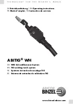 Abicor Binzel Abitig WH 220W70 Operating Instructions Manual предпросмотр