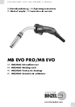 Abicor Binzel MB EVO PRO Series Operating Instructions Manual preview