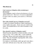 Preview for 30 page of Abingdon Watches Amelia Product Information, Manual And Warranty