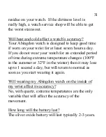 Preview for 31 page of Abingdon Watches Amelia Product Information, Manual And Warranty