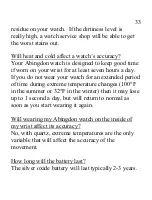 Preview for 33 page of Abingdon Watches Jackie Product Information, Manual And Warranty