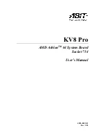 Preview for 1 page of Abit AMD ATHLON KV8 PRO User Manual