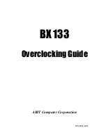 Предварительный просмотр 1 страницы Abit BX 133 Overclocking Manual