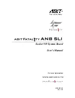 Предварительный просмотр 1 страницы Abit Fatal1ty AN8 SLI User Manual