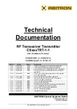 ABITRON CS TRT-1-1 Series Technical Documentation Manual preview