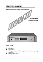 Предварительный просмотр 1 страницы ABK PA-2083M Owner'S Manual