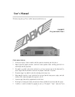 Preview for 1 page of ABK PA2089T User Manual