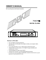 Предварительный просмотр 1 страницы ABK PA21III Owner'S Manual