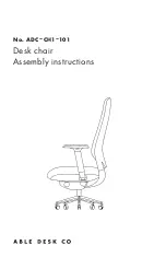 Able Desk ADC-CH1-101 Assembly Instructions Manual предпросмотр