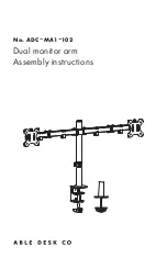 Able Desk ADC-MA1-102 Assembly Instructions Manual preview