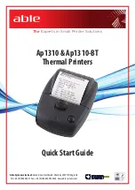 ABLE Ap1310 Quick Start Manual предпросмотр