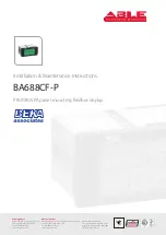 Preview for 2 page of ABLE BA688CF-P Installation & Maintenance Instructions Manual