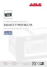 Предварительный просмотр 2 страницы ABLE BEKA associates BA648CF-P Installation & Maintenance Instructions Manual